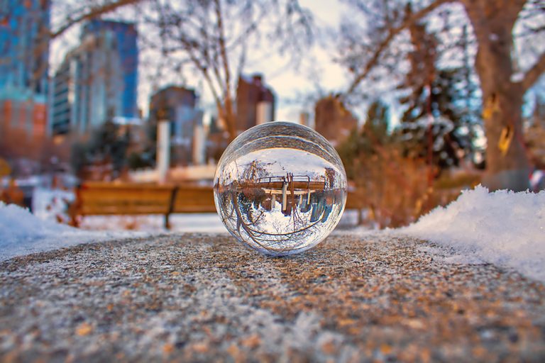 City View Through A Lensball